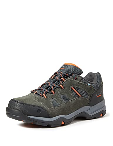 Hi-Tec Banderra II Low WP, Botas de Senderismo de Talle bajo Hombre, Gris Charcoal Graphite Burnt Orange 51, 44 EU