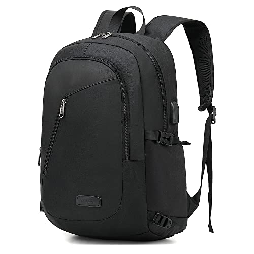 XQXA Mochila Antirrobo Impermeable Mochila Portatil 15.6 Pulgadas Mochila Hombre con Puerto de Carga USB Mochila Backpack para el Laptop para Ordenador del Negocio Trabajo Diario Viaje-Negro