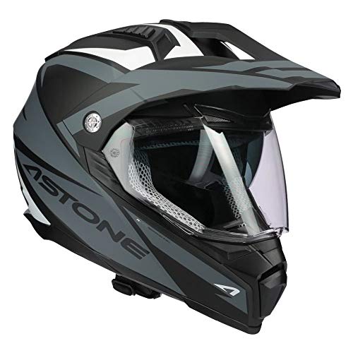 Astone Crossmax Ouragan Casco de Motocross (Charcoal,L (59/60))