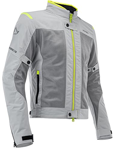 ACERBIS 0023744.290.064 Ramsey Vented Chaqueta Textil para Moto, Gris/Amarillo, M, Unisex-Adult, S