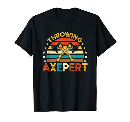 Vintage Style Crossed Axe Throwing Axepert - Ax Thrower Camiseta