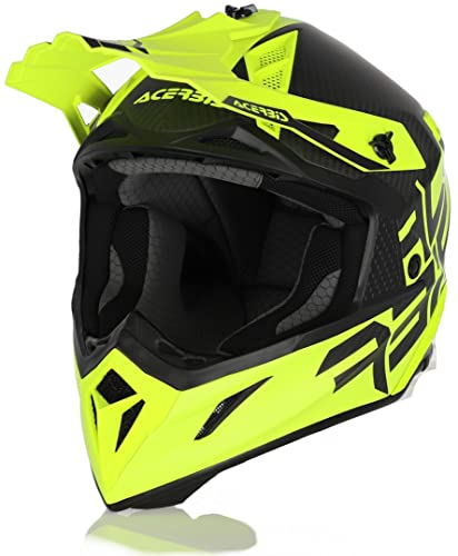 ACERBIS 0023424.063.066 Casco Steel Carbon Amarillo flúor L, Unisex-Adult