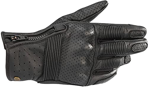 Alpinestars Rayburn V2 - Guantes de Piel para Moto, Color Negro, Talla XXL