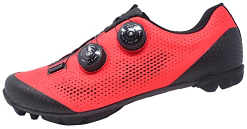 LUCK Zapatillas de Ciclismo MTB Arnedo, con Suela de Carbono y Doble Cierre rotativo de precisión. (Numeric_39)