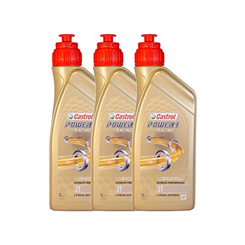 Castrol Power 1 Racing 2T - Aceite de motor para moto (3 litros)