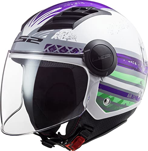 LS2, Casco jet de moto Airflow ronnie, XL, Mat Gris Azul