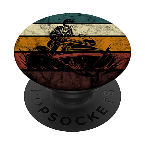 Moto acuática, moto acuática, moto acuática, vintage, retro PopSockets PopGrip Intercambiable