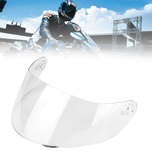 Dioche Visera de Lente de Casco Protector de Viento para Motocicleta, Casco, Lente, Visera, Cara Completa, Compatible con AGV K1 K3 SV K5 K5-S(Transparente)