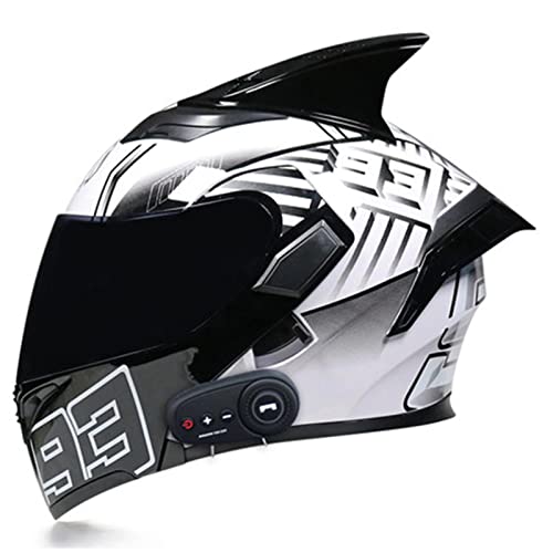 HGTRH Cascos Moto Adventure Modular, Cascos De Moto con Bluetooth Integrado Ventilaciones Cómodo Y Transpirable, Anticolisión Casco Moto Deportiva Unisex Adulto para Ciclomotor Motocicleta Y Scooter