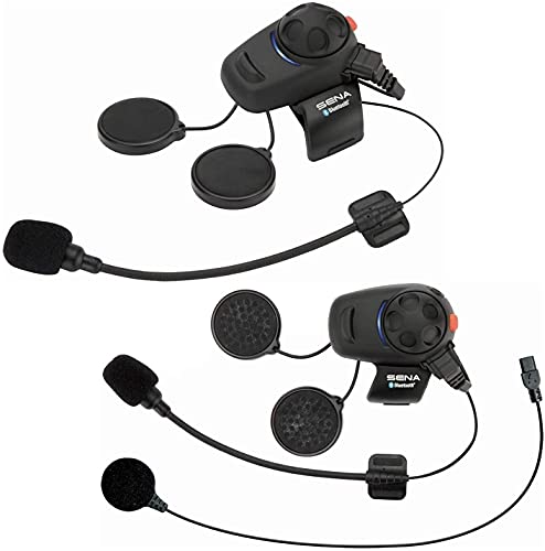 Sena SMH5D-UNIV Kit de auriculares e intercomunicador Bluetooth para motos y scooters con micrófono universal, paquete doble