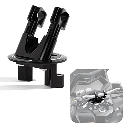 Adaptador de la Abrazadera del Manillar de la Motocicleta PSLER Accesorios para Motos para Yamaha TMAX 500 2008-2012 y TMAX 530 2012-2016 y TMAX 530 DX SX 2017-2019 y TMAX 560 2020-2021(Negro)