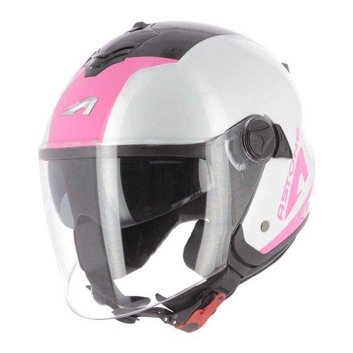 Astone Helmets - MINIJET S Graphic WIPE - Casque jet - Casque jet usage urbain - Casque compact - Coque en polycarbonate - pink XS