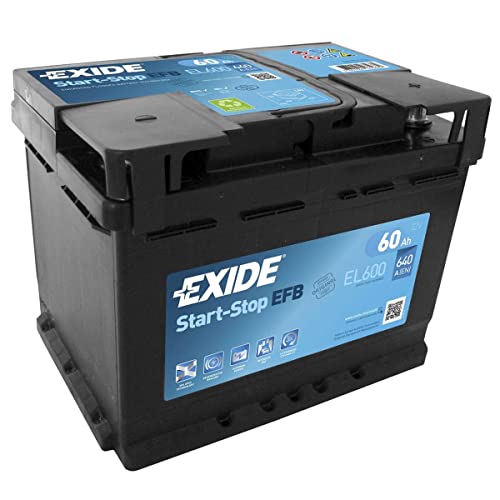 12V 60Ah 640CCA Exide EL600 Stop Start EFB batería de coche - 3 años de garantía