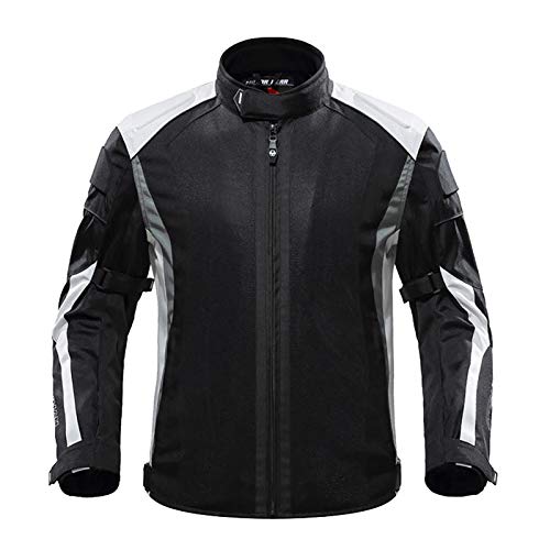 Jersey de Ciclismo de Motocicleta Jersey de Ciclismo de Malla Transpirable para Hombres Certificación CE Traje de Carreras Resistente a caídas Ropa de Jinete 4 Estaciones A,XXL