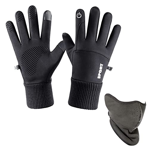 BSITSSS Guantes Ciclismo Hombre, Guantes Moto Invierno Termicos Pantalla Táctil, Guantes Bici Guantes Termicos Hombre Mujer por Ciclismo, Running, Camping, Senderismo, Escalada, Combate, Esquiar