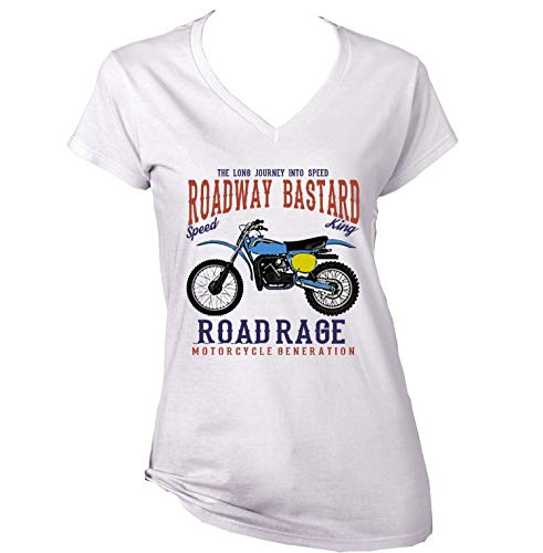 Teesandengines Bultaco pursang mkii 370 Road Rage Camiseta para Mujer de Algodon Size Small