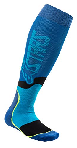 Alpinestars MX Plus-2 Calcetines de Motocross Juvenil (Blue,One Size)