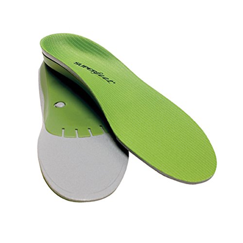 Superfeet GREEN Plantillas para Niño /Mujer con Soporte del Arco Plantar Profesional, Plantilla Ortésica para Máximo Soporte Plantas, Unisex, Verde, F (45-46.5 EU)