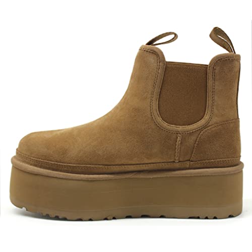 UGG Lakesider Heritage Lace, Botas clásicas Mujer, Chestnut, 40 EU