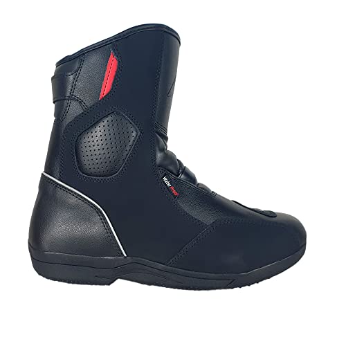 Bohmberg VIGIL Botas de moto para hombre, resistentes al agua, con protectores reforzados, Negro , 46 EU