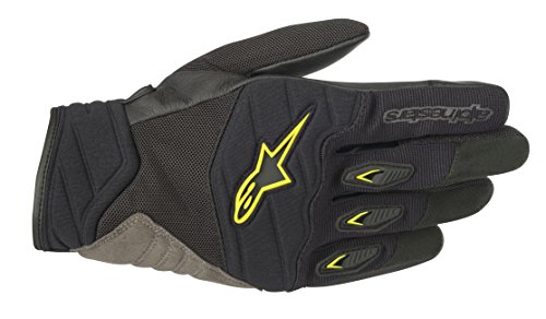 Alpinestars Guantes de Moto Shore Guantes Negro Amarillo Fluo, Negro/Amarillo, L, 3566318155- L