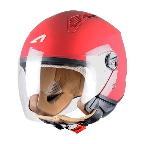 Astone Helmets - MINIJET monocolor - Casque jet - Casque jet urbain - Casque moto et scooter compact - Coque en polycarbonate - Cherry XS