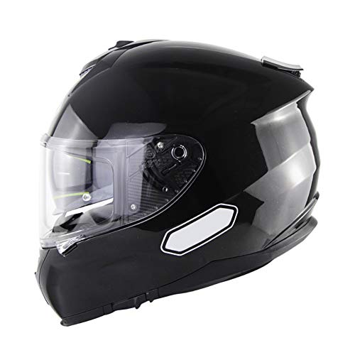 Casco Integral para Moto con Doble Anti Niebla Visera Instalar Bluetooth Interior, ECE Aprobado Casco Modular para Motocicleta Grande para Adultos 55-64cm