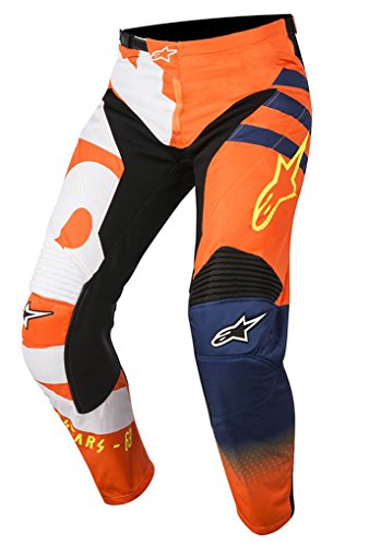 Alpinestars Pantalones MX niño 2018 Racer Braap arancio-blu-bianco (22 = 56 Cm Niño, Naranja)