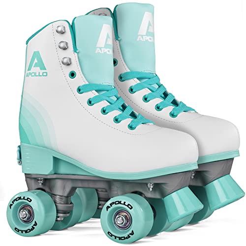 Apollo Patines 4 Ruedas Clásicos – Patines Niño, Adolescente y Adulto – Patines Niña y Patines Mujer de Talla Ajustable – Cómodos Patines Quad para Todas Las Edades – 3 Tamaños, Talla 31 a 78