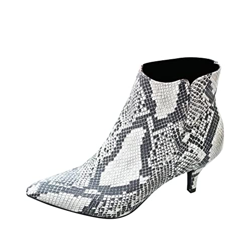 2022 Botas de tacón alto de aguja Mujer Invierno Cálidas Botines Leopardo Cálidas fiesta Zapatos Nieve Cómodos Casual Botines Zapatos de Mujer Talla grande Stilettos con Punta Aguda