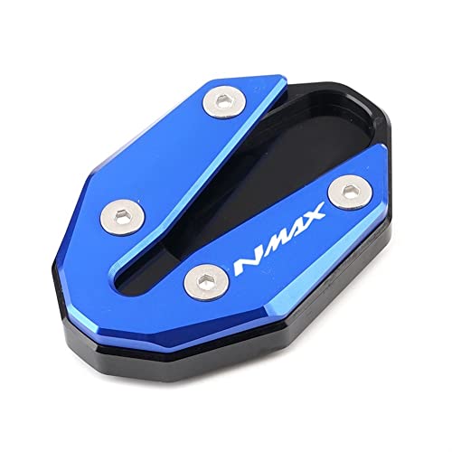 Motocicleta Pie Pad Extensión para YA&MAHA NMAX125 NMAX155 NMAX 125 155 2020 2021 CNC Motocicleta pie Lateral Soporte Ampliar extensión Pad Azul (Color : Nmax Blue)