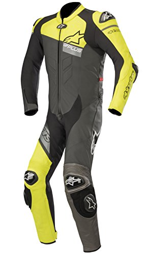 Alpinestars GP Plus Venom - Traje de motorista de piel (1 pieza), color negro y amarillo