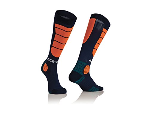 ACERBIS 0021633.204.063 MX Calcetines de impacto, Naranja y Azul