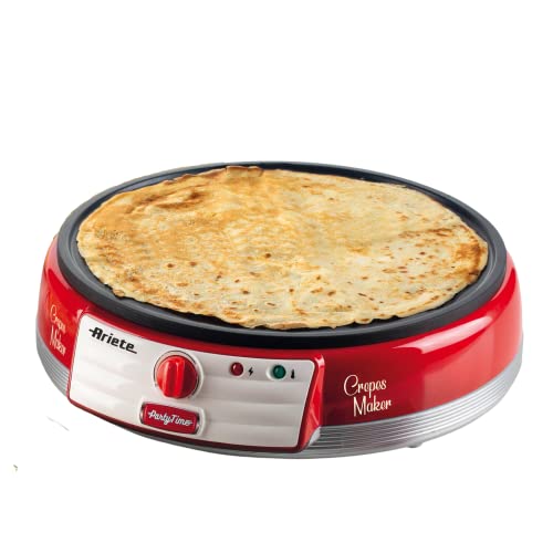 Ariete 202 Crepera, 1000 W, Ceramic, rojo