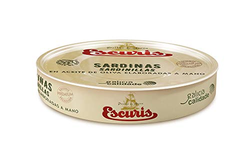 Escuris, Conserva de Sardina, Sardinilla en aceite de oliva - 6 latas de 270 gr. (Total: 1620 gr.)