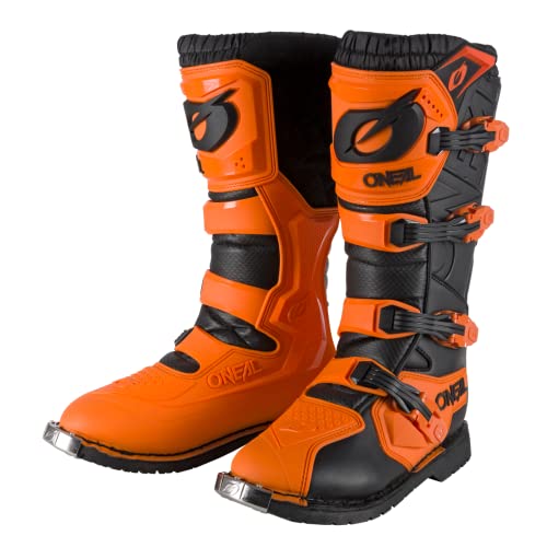 O'NEAL | Botas de Motocross | Motocicleta de Enduro | Confort gracias a la plantilla de aire, cuatro hebillas | Botas Rider Pro | Adulto | Naranja | Talla 44