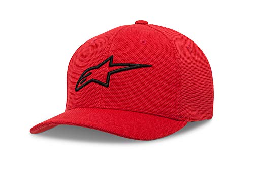 Alpinestar Ageless Mock Mesh Hat Gorra Flexfit en Malla Frontal técnica con Logo, Hombre, Red/Black, LXL