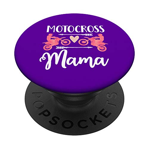 moto mamá dirt bike lindo motocross madre carreras atv regalo PopSockets PopGrip Intercambiable