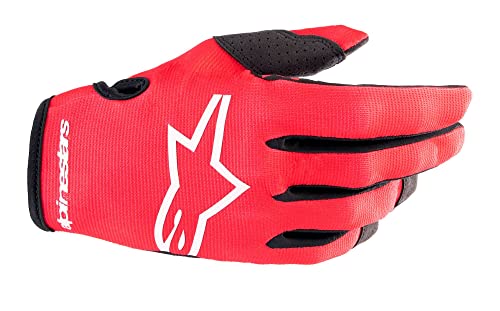 Alpinestars Radar - Guantes de Motocross (Rojo/Negro/Blanco, L)