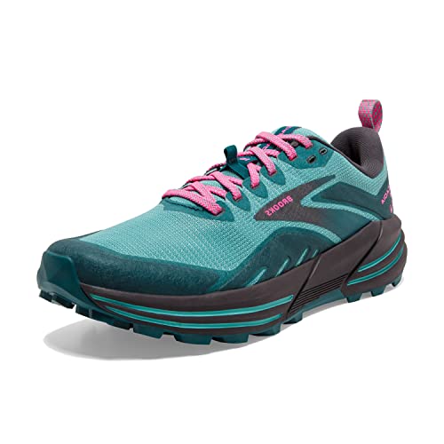 Brooks Cascadia 16, Zapatillas para Correr Mujer, Porcelain Blue Coral Pink, 40 EU Estrecho