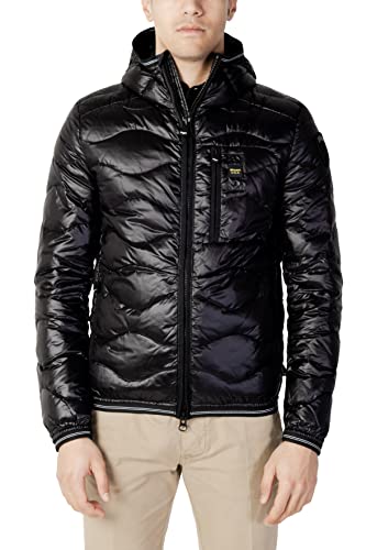 Blauer Chaqueta Corta Acolchada de Pluma, 999 Negro, M Hombres