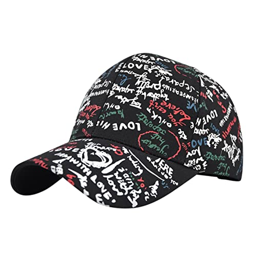 3651 Sombreros De Paja Bodas Men and Women Casual Youth Retro Letters Peace Love Colorful High Street Cap Baseball Cap De Hombre Talla S