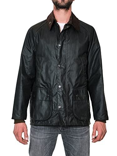 Barbour MW0018-SG91 New Bedale Waxed Jacket Sage Dark Green - Chaqueta impermeable para hombre, color verde oscuro Sage Dark Green 60