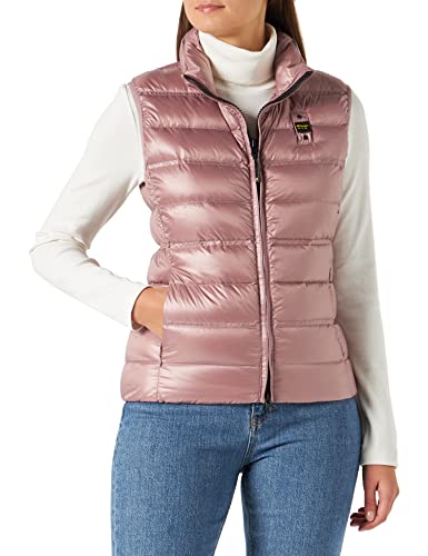 Blauer Sin Mangas Acolchadas Chaleco de Plumas, 505 Rosa Cameo Oscuro, XS para Mujer