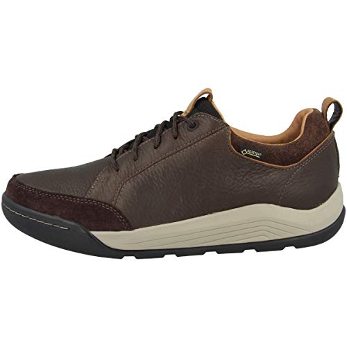 Clarks Ashcombebaygtx, Zapatos de Cordones Derby Hombre, Marrón (Dark Brown Lea), 41 EU