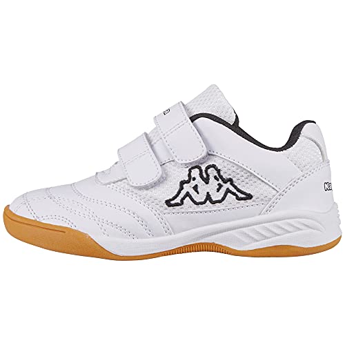 Kappa Kickoff K Unisex Kids, Zapatillas, White Black, 25 EU