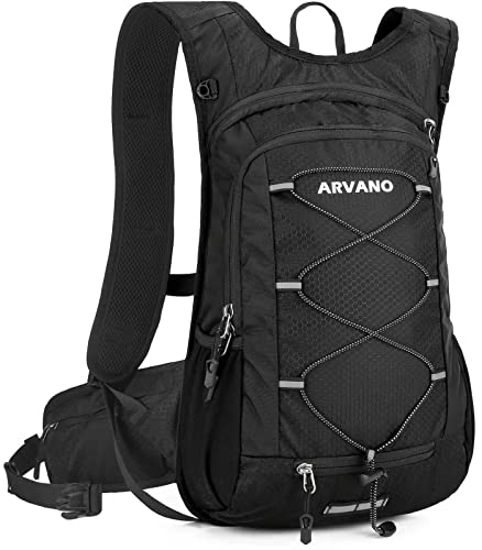 Arvano Mochila de Ciclismo Mtb, 15L Ligera Mochila Bicicleta Montaña Mochila Bici para Hombre Mujer, Pequeño Mochila Deporte para Esqui, Senderismo, Trail Running, Moto enduro, Snowboard