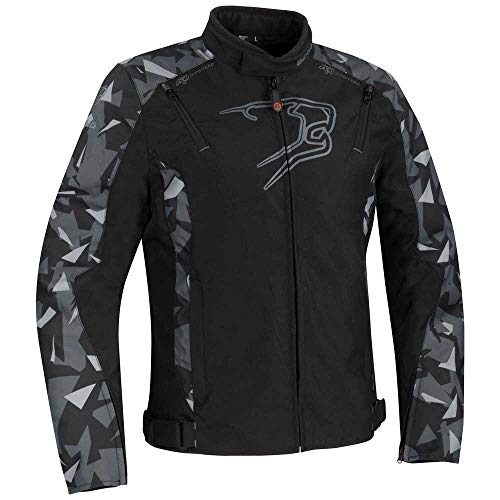 Bering - Chaqueta de moto Gozer negro camuflaje