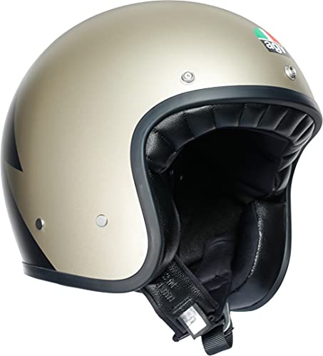 AGV X70 Volt Champagne Negro Casco De Moto Abierto Talla MS