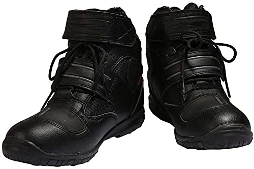 FGDFGDG Zapatos de Motocicleta Zapatos de Tanque de Motocicleta Zapatos de Bota Impermeables de Goma Antideslizante Zapatos Deportivos de Carreras para Bicicleta de Carretera Botas de Moto,Negro,40